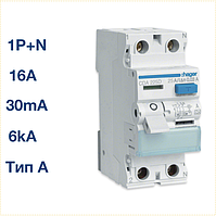 CDA216D Hager - ПЗВ (УЗО) 2P 16A 30mA A