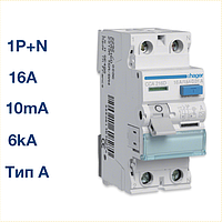 CCA216D Hager – Пристрій захисного відключення ПЗВ (УЗО) 2P 6kA 16A 10mA A