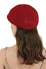Берет жіночий літній бавовняний червоний легкий, з регулятором розміру, фото 2