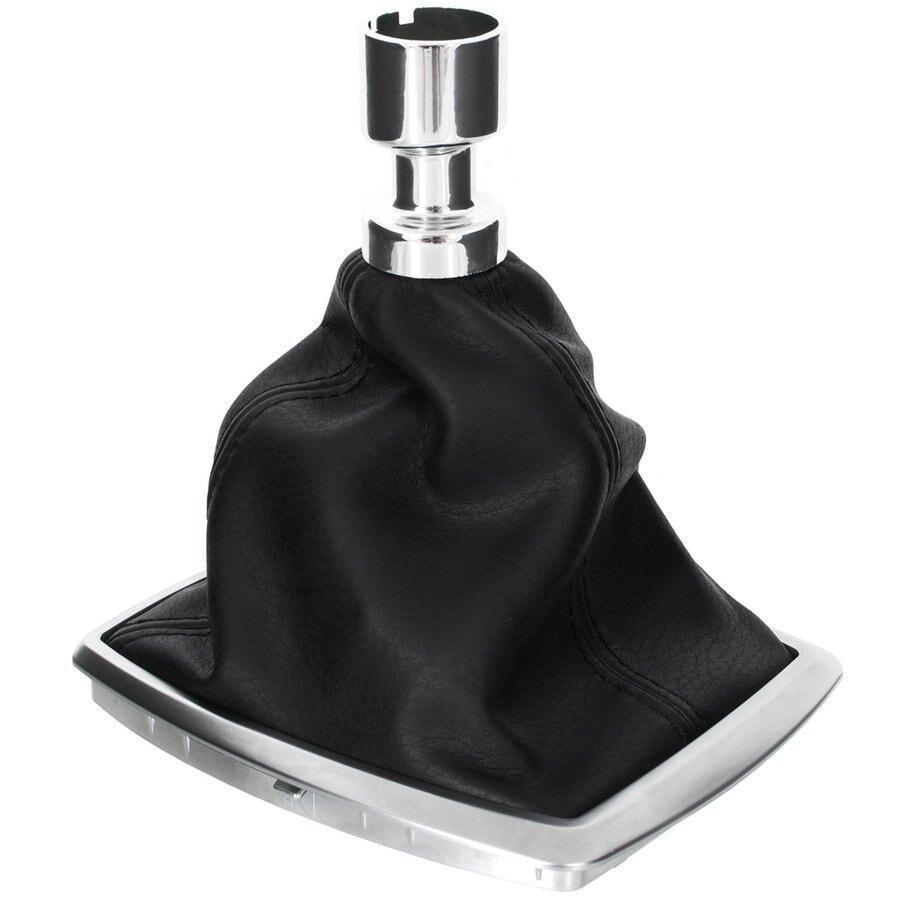 Ford Kuga I 08-12 чехол КПП ЧОРНИЙ + ХРОМ + СРІБЛИВА рамка, фото 1