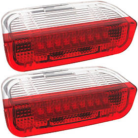VW Eos Golf V VI Jetta III Passat B6 B7 B8 CC Scirocco Sharan Touareg Підсвітка салону БІЛО-ЧЕРВОНА LED 2 шт.