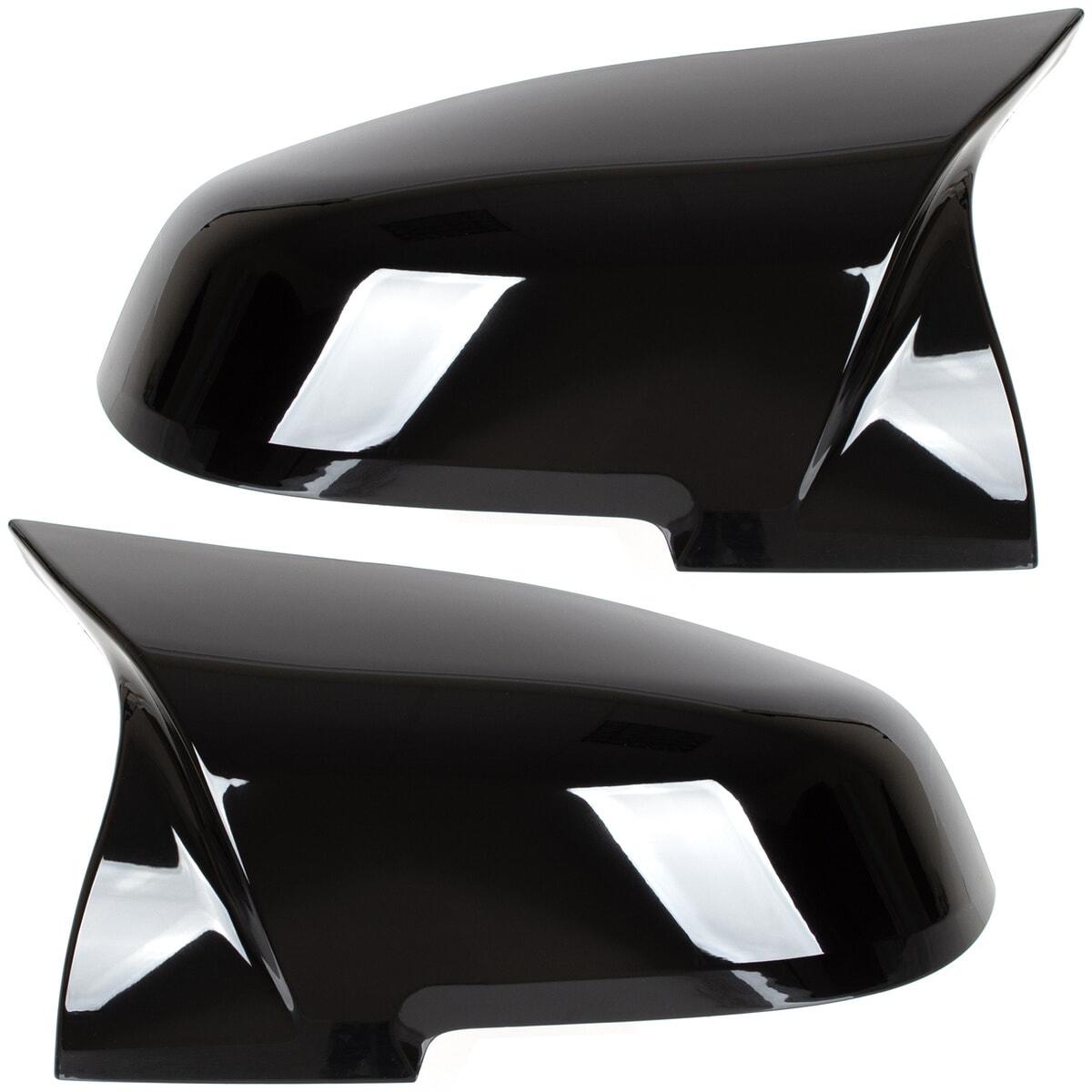BMW 4 F32 F33 F36 2014- ЧОРНИЙ ГЛЯНЦЕ Накладка дзеркала ліва + права 2 шт. НАБІР, фото 1