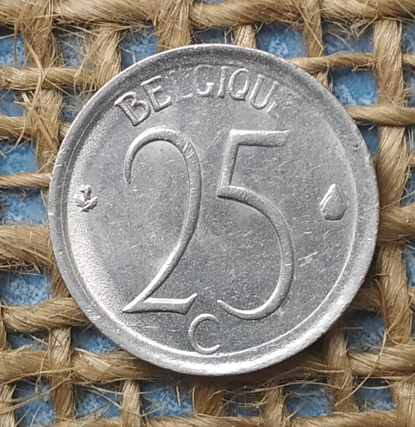 25 сантимiв 1970 року. Бельгiя