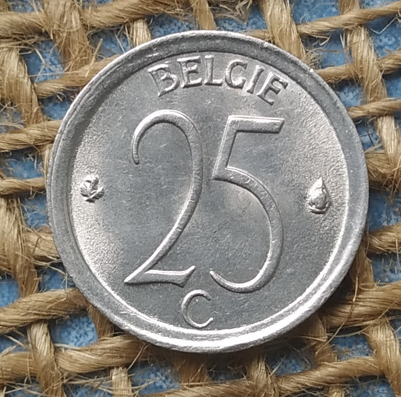 25 сантимiв 1972 року. Бельгiя