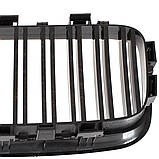 БМВ 3 Е36 91-96 решітки між фарами (нирки) ліва+права комплект ЧОРНА ГЛЯНЦЕВА ДВ., фото 2