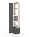 Шафа Home A001R 800х420х2300 ЛДСП Антрацит - Кашемір, фото 3