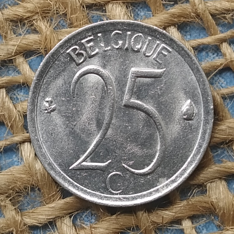 25 сантимiв 1966 року. Бельгiя, фото 1