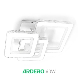 Люстра VIVID 60W AL6163 ARD біла Ardero 5000К 5150Лм світлодіодна без пульта 410х290х165мм три квадрати
