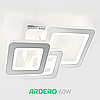 Люстра VIVID 60W AL6163 ARD біла Ardero 5000К 5150Лм світлодіодна без пульта 410х290х165мм три квадрати, фото 3