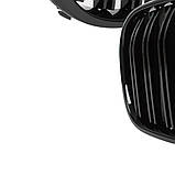 BMW 7 G11 G12 2015- решітки між фарами (нирки) ліва+права комплект ЧОРНА ГЛЯНЦЕВА ПОДВІЙНА РЕШКА, фото 8