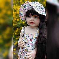 Реалістична Кукла Реборн Як жива Дівчинка 55 см Рухлива Reborn Baby Вініл Силікон 3D Можна купати