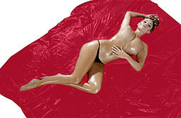 Хвиля Еротичного Потягу: Водонепроникна Простирадло з Вініла Червоний ( 130-171 )