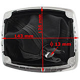 Ford Kuga I 08-12 чехол КПП ЧОРНИЙ + ХРОМ + СРІБЛИВА рамка, фото 6