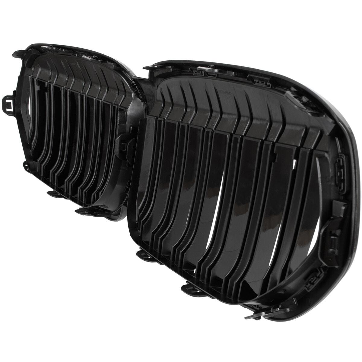 BMW X1 F48 19-22 решітка фар (нирки) ЧОРНА ГЛЯНЦЕВА ДВ., фото 1