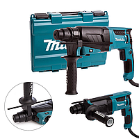 Перфоратор прямий професійний електричний MAKITA HR2630, ударний дриль (750 W, 1200 об/хв) у кейсі