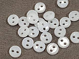 Гудзик для ляльок міні 6 мм. Відтінок білого. № 6.98, фото 2