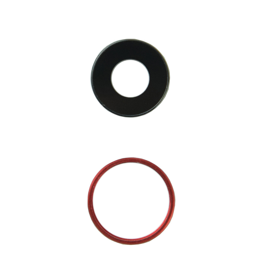 Скло камери iPhone XR (з обідком) Red, фото 1