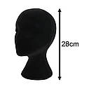 Манекени голови з пінопласту RESTEQ для шапок, перуків, окулярів, малювання Чорні 50см, фото 6