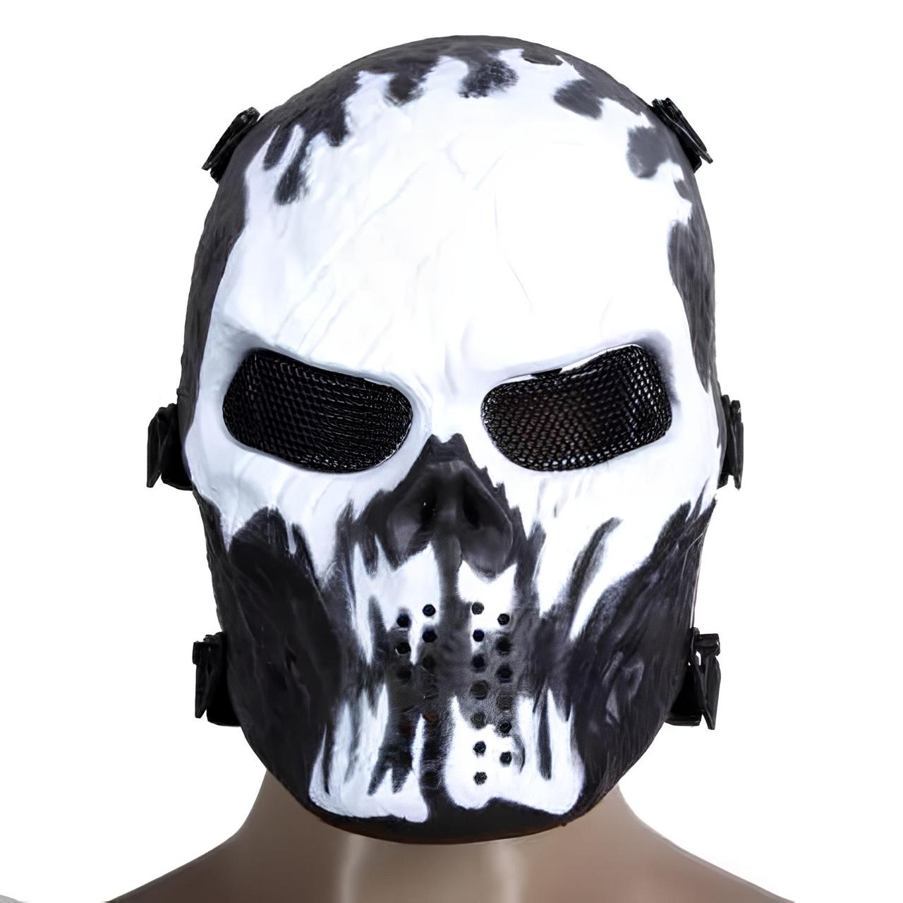 Тактична маска Череп RESTEQ — захисна маска для страйкболу, пейнтболу, лиж, мотоспорту та екстремальних видів спорту,, фото 1