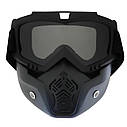 Мотоциклетна маска-окуляри RESTEQ затемнена — захисна маска-трансформер для мотоцикла, велосипеда, квадроцикла, лиж і сноуборду, фото 5