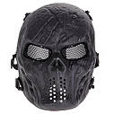Маска для страйкболу череп RESTEQ, чорна, універсальний розмір, пейнтбол, спорт, екстрим, фото 3