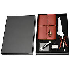 Подарунковий набір пір’яна ручка з чорнильницею RESTEQ — елегантний набір для письма та каліграфії