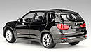 Масштабна модель автомобіля BMW X5 1:24 чорна колекційна модель з деталізацією салону та рухомими колесами, фото 6