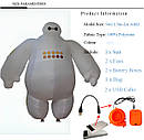 Надувний костюм Беймакс Baymax RESTEQ для дорослих 2.2 м, косплей костюм з Місто Героїв, білий костюм надувний для вечірок та свят, фото 2