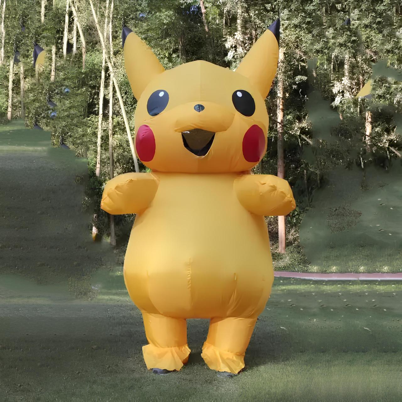 Надувний костюм Пікачу RESTEQ — дорослий костюм для косплею та свят, зріст 150–190 см, висота 2 м, фото 1