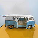 Машинка Volkswagen T1, Модель автомобіля Volkswagen Transporter T1 13х5х4 см, фото 4