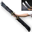 Зброя Таноса RESTEQ дволезовий меч 110 см — м’який гумовий двуручний меч для косплею та ігор, фото 6