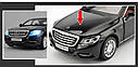 Модель автомобіля Mercedes Benz S600 зменшена 1:32 зі фарами, що світяться, і звуковими ефектами мотора, фото 3