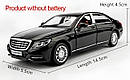 Модель автомобіля Mercedes Benz S600 зменшена 1:32 зі фарами, що світяться, і звуковими ефектами мотора, фото 4