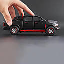 Металева модель Dodge Ram TRX 1:32 — інерційна машинка з фарами та звуком, чорна, фото 3