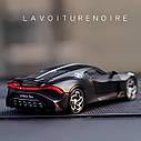 Модель машини Bugatti La Voiture Noire 1:32 — інерційна металева колекційна іграшка зі звуком і підсвіткою, фото 6