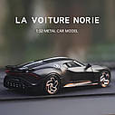Модель машини Bugatti La Voiture Noire 1:32 — інерційна металева колекційна іграшка зі звуком і підсвіткою, фото 7