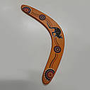 Дерев'яний бумеранг. Бумеранг із липи. Бумеранг розписний. Wooden boomerang, фото 10