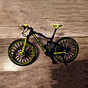 Фінгербайк RESTEQ, Металевий finger bike, Міні гірський фінгербайк, зменшена модель велосипеда 1:10, фото 4