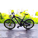 Фінгербайк RESTEQ, Металевий finger bike, Міні гірський фінгербайк, зменшена модель велосипеда 1:10, фото 5