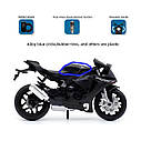 Модель мотоцикла Yamaha YZF-R1 масштаб: 1:18. Іграшковий мотоцикл Ямаха Р1 чорний, фото 3