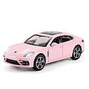 Модель автомобіля Porsche Panamera масштаб: 1:32. Іграшкова машина Порш Панамера рожевого кольору, фото 3