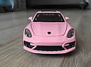 Модель автомобіля Porsche Panamera масштаб: 1:32. Іграшкова машина Порш Панамера рожевого кольору, фото 5
