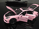 Модель автомобіля Porsche Panamera масштаб: 1:32. Іграшкова машина Порш Панамера рожевого кольору, фото 7