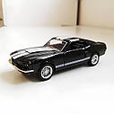 Ford Mustang металева іграшкова машинка чорного кольору 13 см із дверцятами, що відчиняються, і прогумованими колесами, фото 2