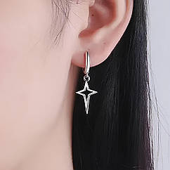 Сережки зірочки RESTEQ 3,2 см сріблясті біжутерні стильні сережки сережки на кожен день святкові сережки жіночі сережки зірки