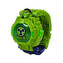 Дитячий годинник-трансформер Халк RESTEQ — іграшка-трансформер та наручний електронний годинник 2 в 1 з підсвіткою, фото 2