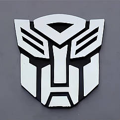 Металева 3д наклейка Трансформери RESTEQ 60x70 мм. Автоботи металева наклейка Transformers