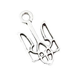 Набір підвісок RESTEQ тризуб 100 шт. сріблясті металеві прикраси для рукоділля сріблясті