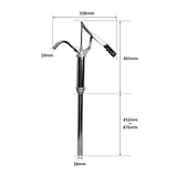 Алюминиевый ручной насос для масла и топлива Elmax HG1009, фото 5