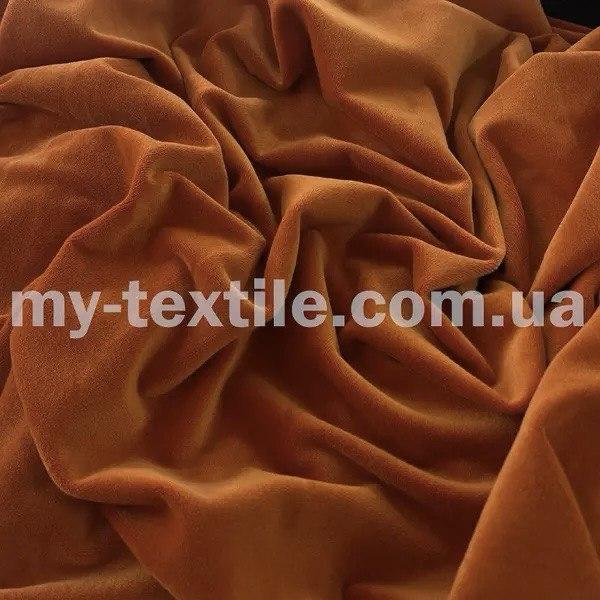 Тканина Велюр плюш стрейч спорт 150 см Рудий, фото 1